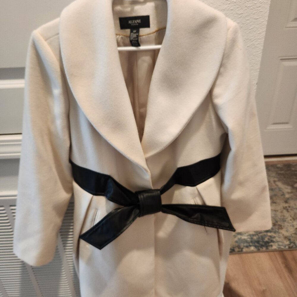 Winter White Women's Belted Wrap Winter Coat